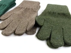 Mikk-line beech/slate black/evergeen fingervanter uld/kunst (3-pak)